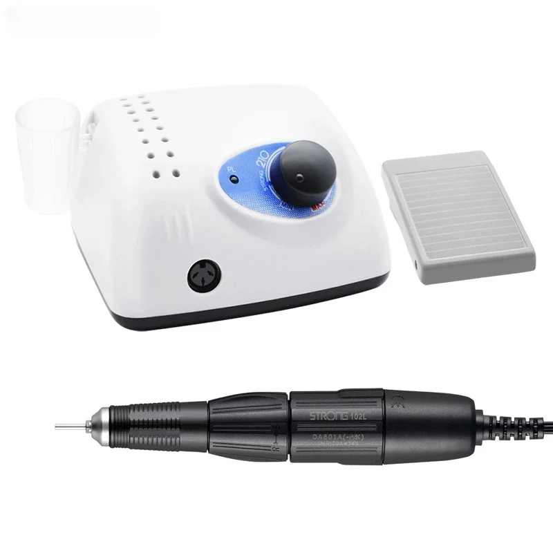 Strong 210 102L 65W 35000RPM Electric Nail Drill Machine 210 Model Handpiece Manicure Pedicure Nail File Bit Nail Art Equipment