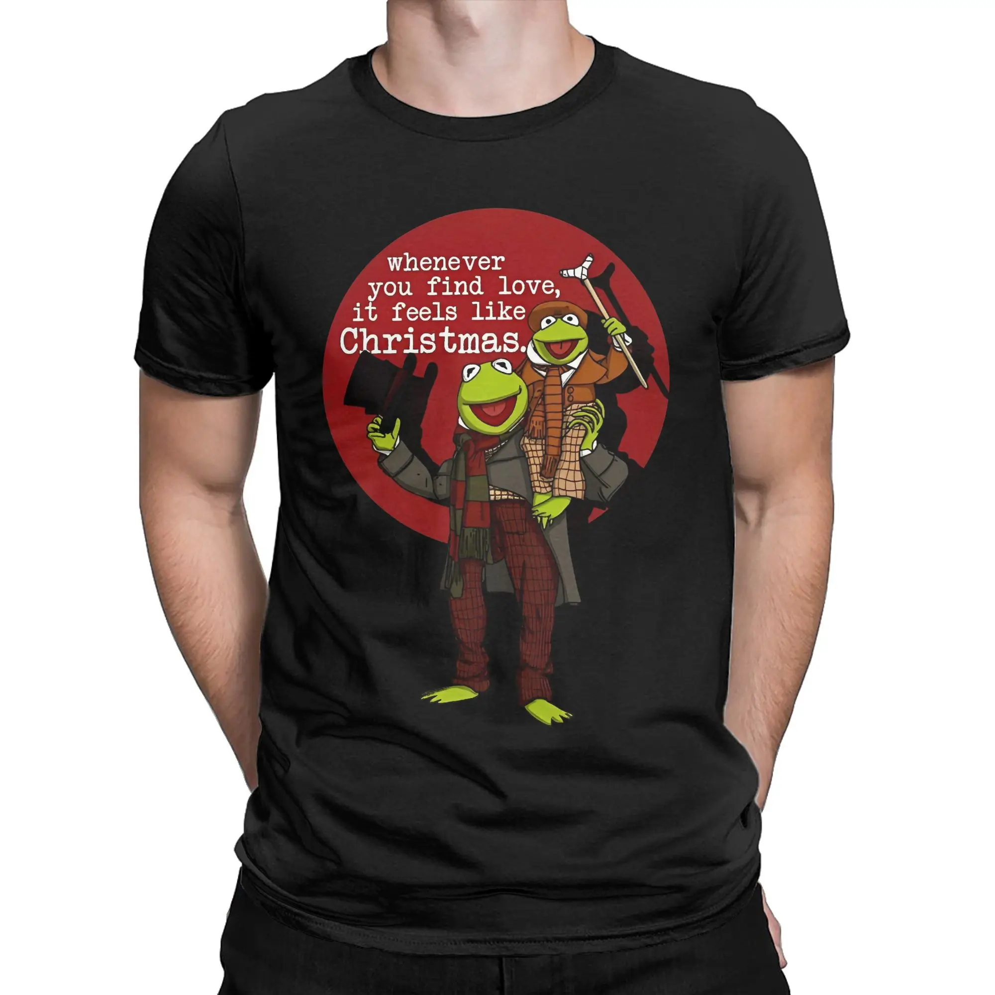 The Muppet Christmas Carol Quote T Shirts Men Cotton Funny T-Shirt Round Collar Kermit the Frog Tees Short Sleeve merch Party