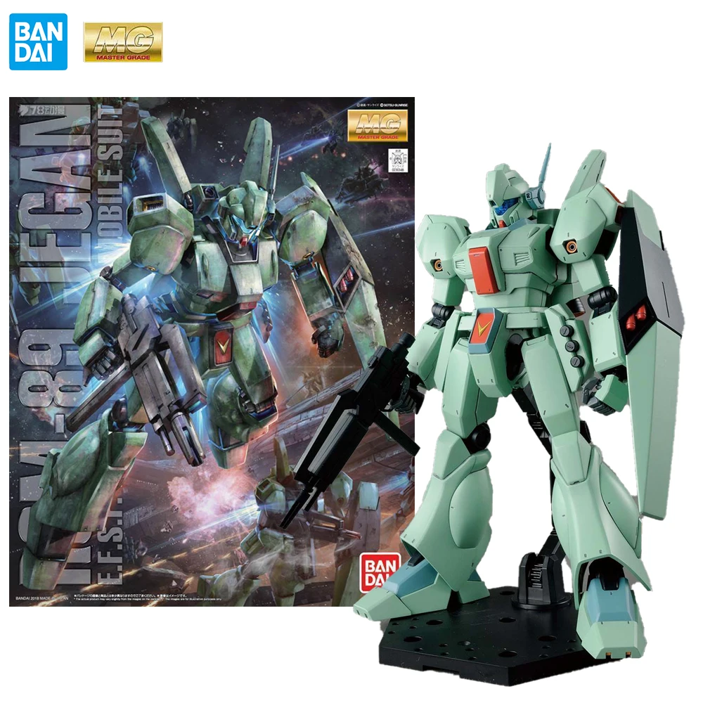 

In Stock Bandai MG 1/100 RGM-89 Jegan Parent-Child Interactive original Anime Action movie Figures Model Toys Gift for Boys