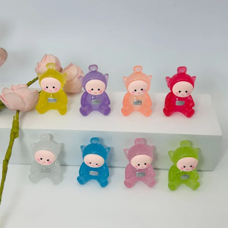 

8pcs/set Teletubbies Cute Anime Noctilucent 3D Doll Model Home Decor Desktop Children's Toy Birthday Gifts