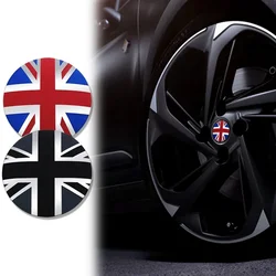 4Pcs 56mm British Flag Emblem Car Wheel Center Hub Cap Stickers Auto Rim Cover Badge For LEXUS Hyundai Chevrolet Mercedes Benz