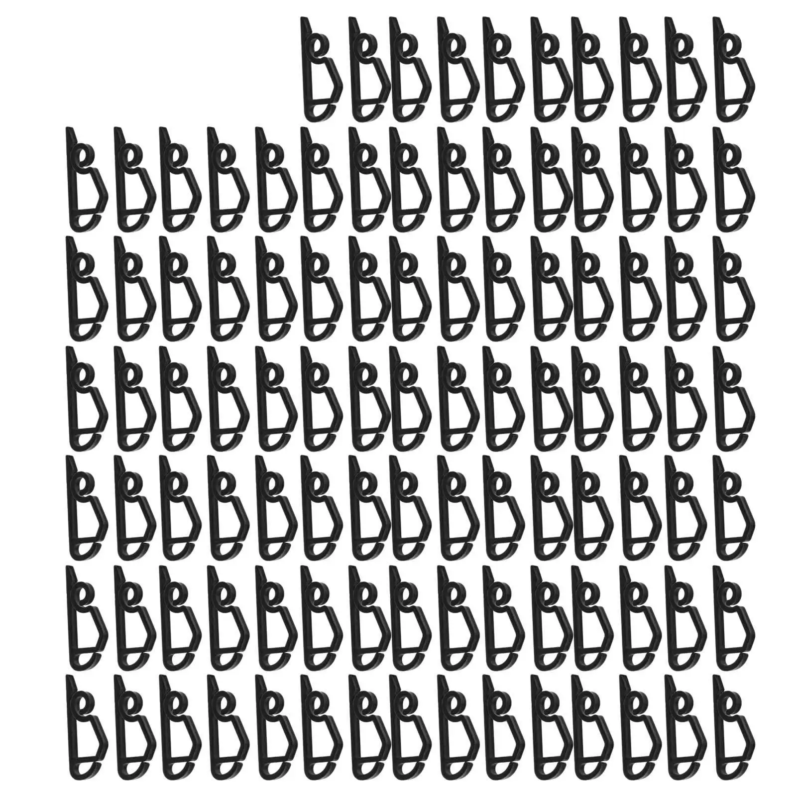 100pcs Christmas Lights Gutter Clips Reusable Waterproof Frostproof Plastic Gutter Clips String Light Hooks for Party Office Bla
