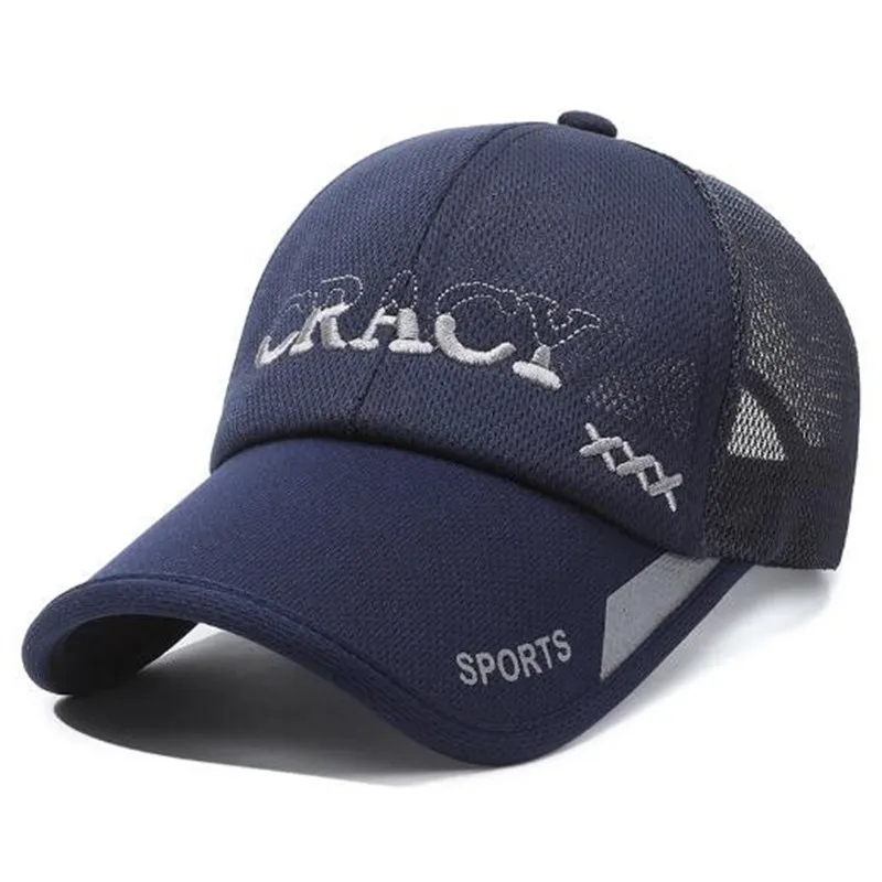 

New Summer Mesh Breathable Embroidery Hardtop Baseball Caps For Men And Women Sunscreen Travel Hats Camping Fishing Cap Unisex