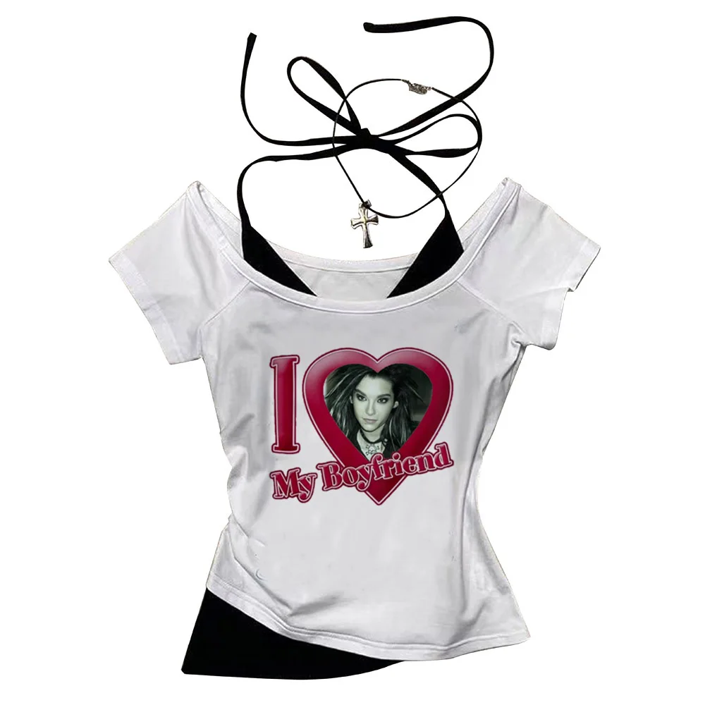 تي شيرت توكيو فندق قصير y2k harajuku gyaru Vintage 2025 للفتيات #5