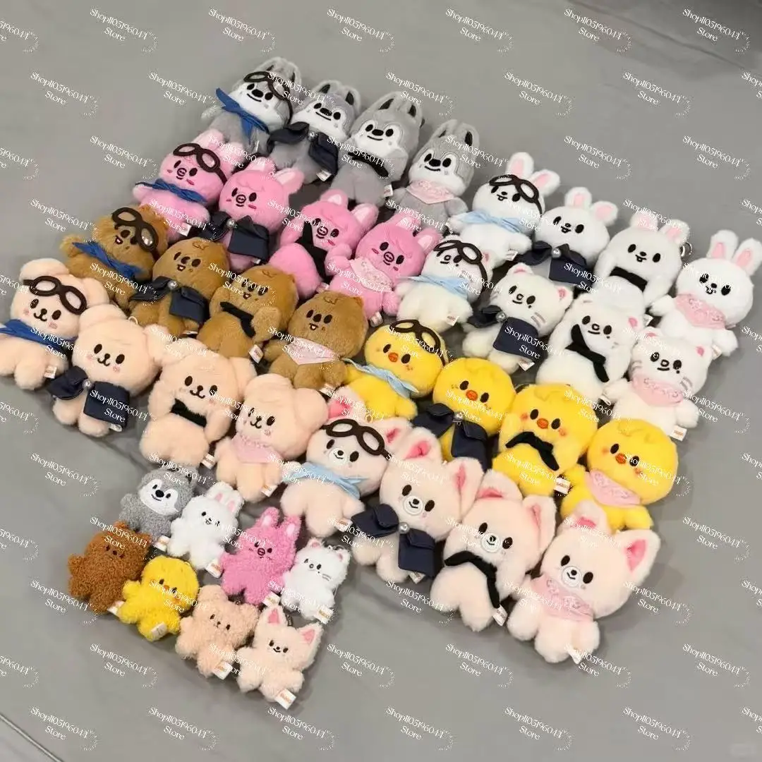 

New SKZOO Stray Kids Keychain Magic Academy Pilot's Water Scarf Collection Plush Animal Doll Kawaii Children's Adult Fans Gift