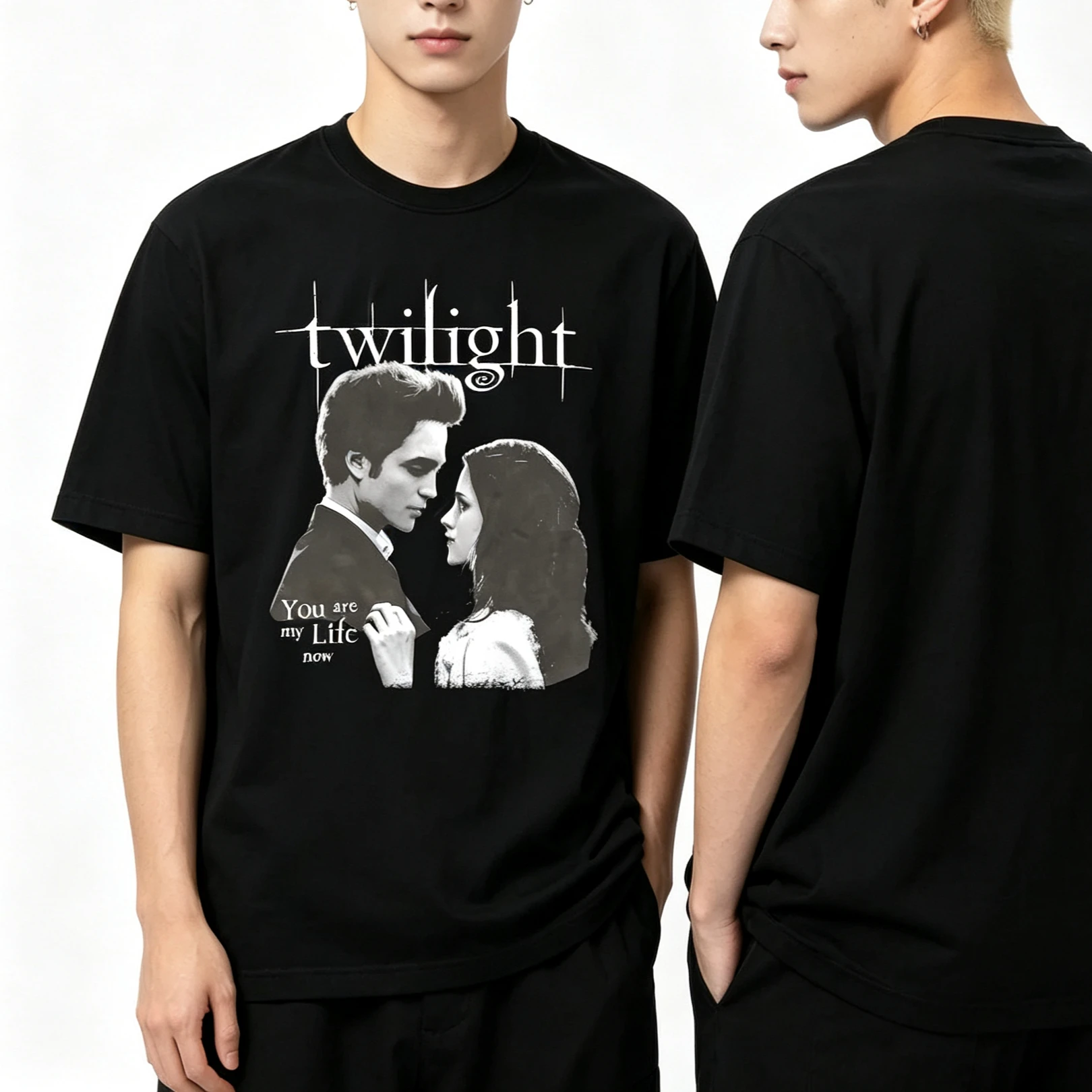 Summer 2026 Movie Twilight Edward Graphic T Shirt Men Women Harajuku Hip Hop Punk T-shirt Hip Hop Streetwear Oversized Tshirt