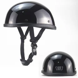 Casque de moto ouvert, demi-visage, casque de sécurité, casque de moto rétro, anti-taches, approuvé Ete Dot, 1 pièce