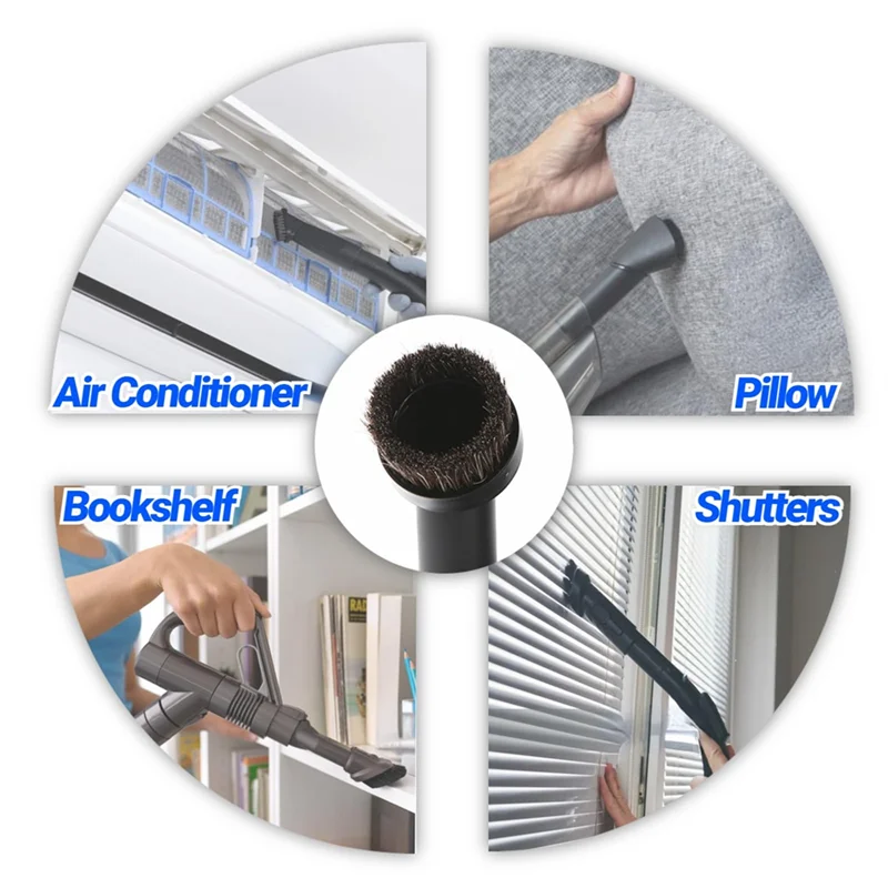 A75X Верхняя вакуумная щетка Мягкая щетка из конского волоса Вакуумные насадки, переходники для шлангов от 1 до 1-1/4 дюйма до 1-1/2 дюйма