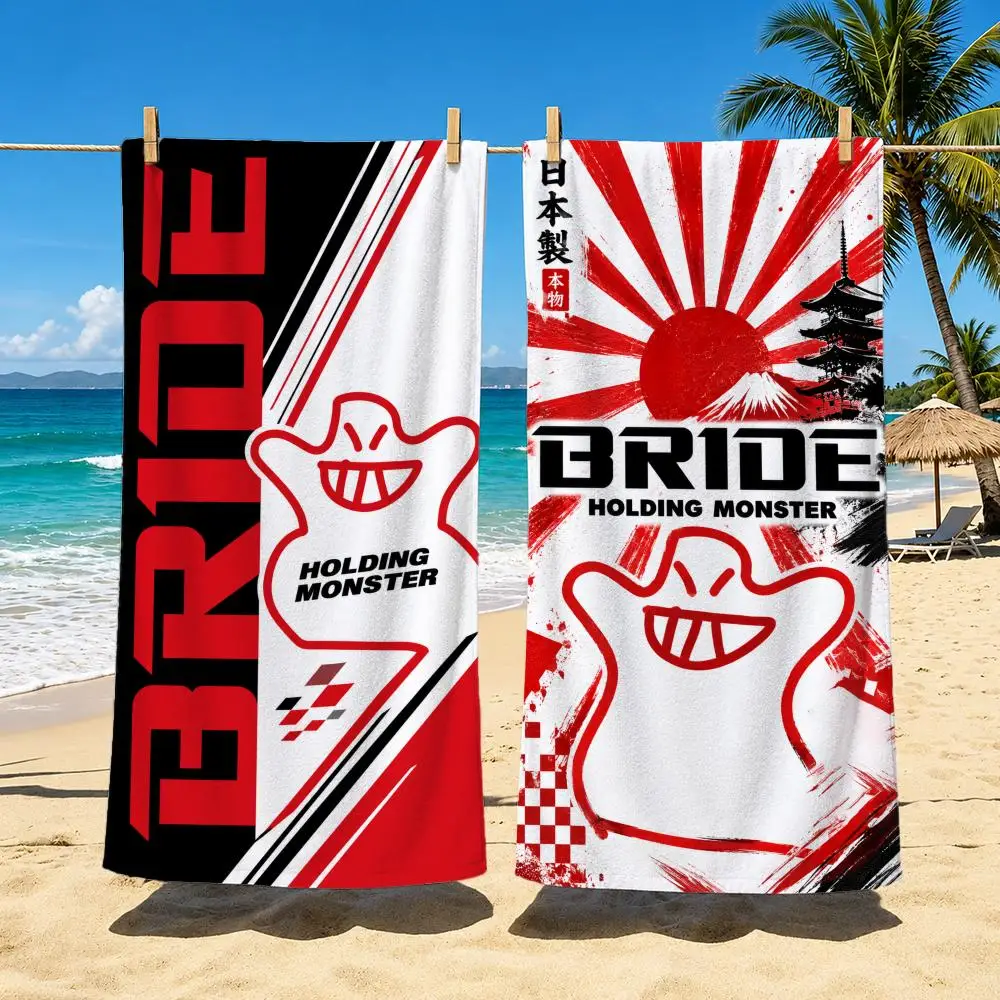 Pattern B-BRIDE Towel Towel Soft Pool Gift For Travel Gym Shower Cool Camping Quick Dry Sports  Large Beach Towel