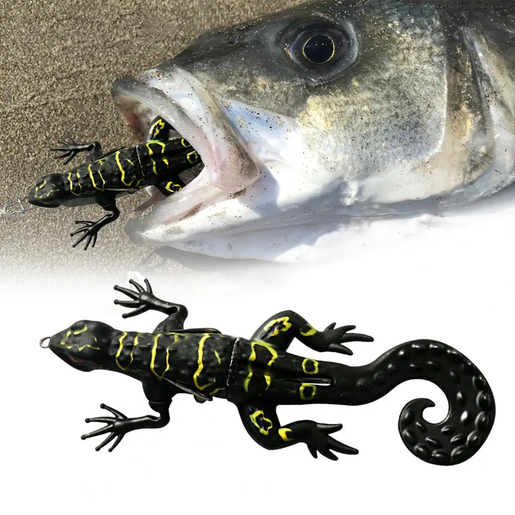 13cm 20g Fishing Lure Realistic Appearance Highly Detailed Painting Bright Colors Gecko Soft Silicone Fishing Lure For Fishing