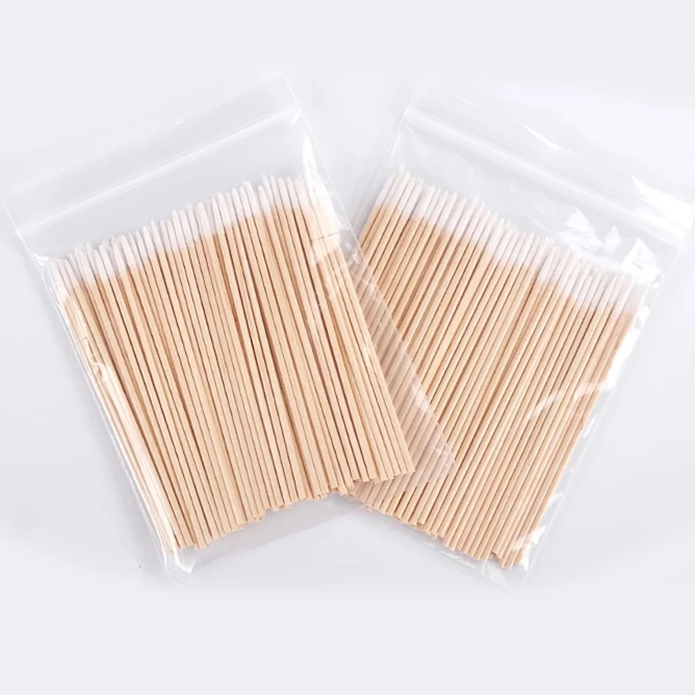 7cm/10cm Wooden Cotton Swab Cosmetics Microblading Makeup Health Medical Ear Jewelry Clean Sticks Buds Tip 100pcs/bag