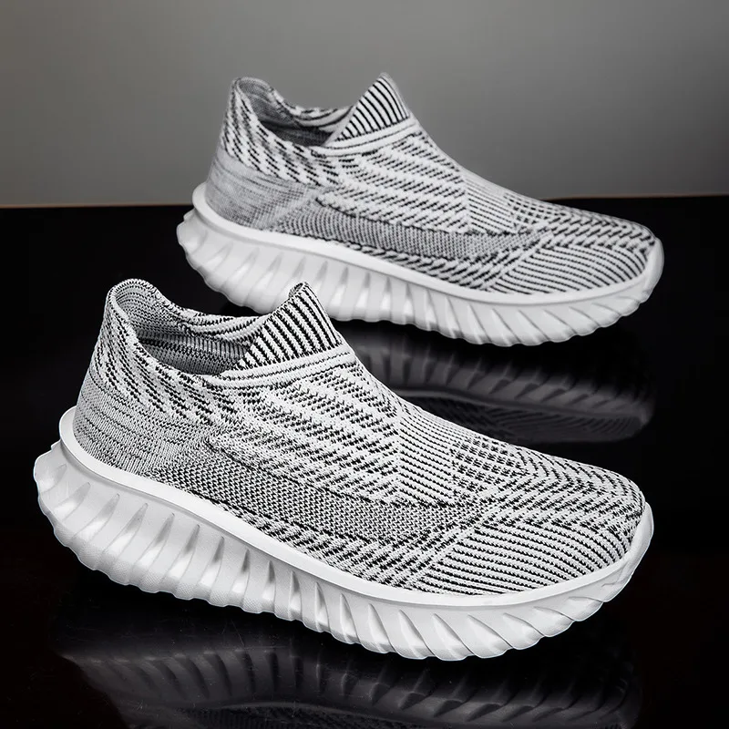 

Unisex Running Shoes Man Sock Shoes Non-Slip Platform Sport Sneakers Woman Outdoor Knitting Men Athletic Shoes Large Size 36-46