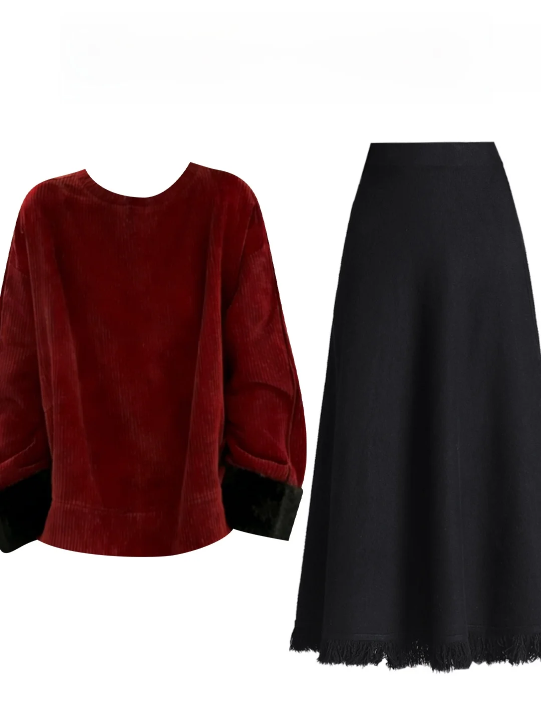 

Корейский комплект из утолщенного вельветового свитшота и брюк для женщин, новинка весенней коллекции, удобный повседневный костюм из двух предметов