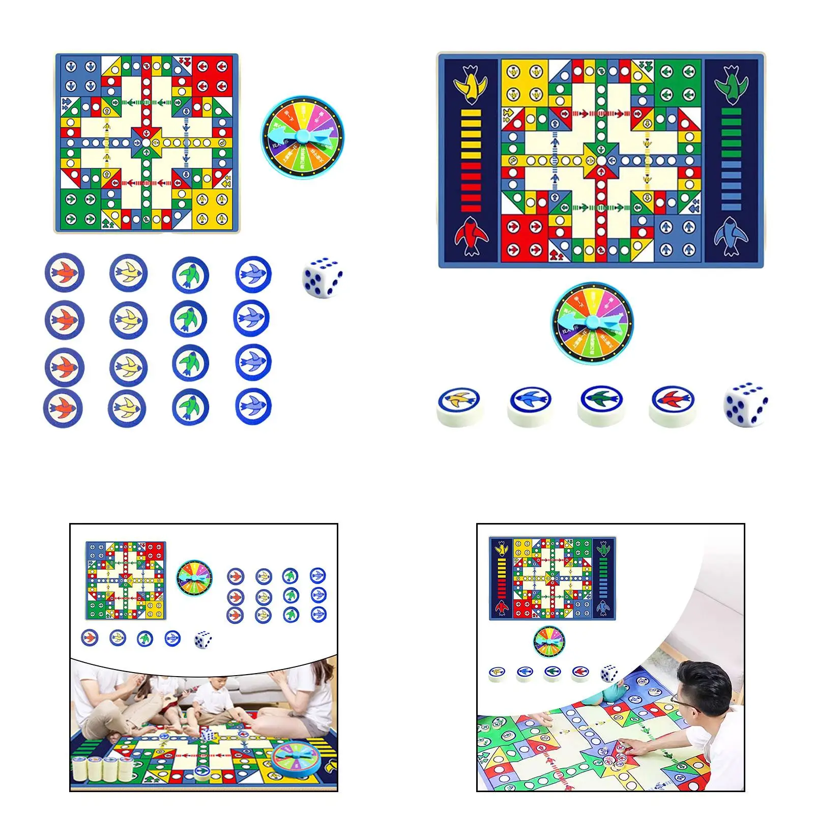 

Airplane Flight Chess Family Game Toy Rug Crawling Chess Mat Set with Chesses Flying Chess Game Carpet