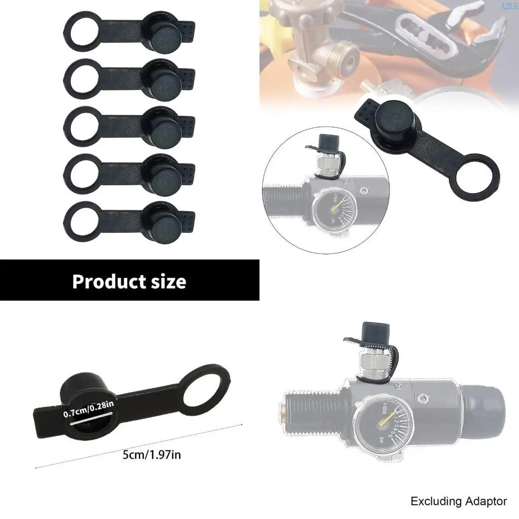 A2UE 5PCSダストキャップとプラグ用天然ガスクイックコネクトカプ​​ラークイック接続プラグダストカバーSQCC1