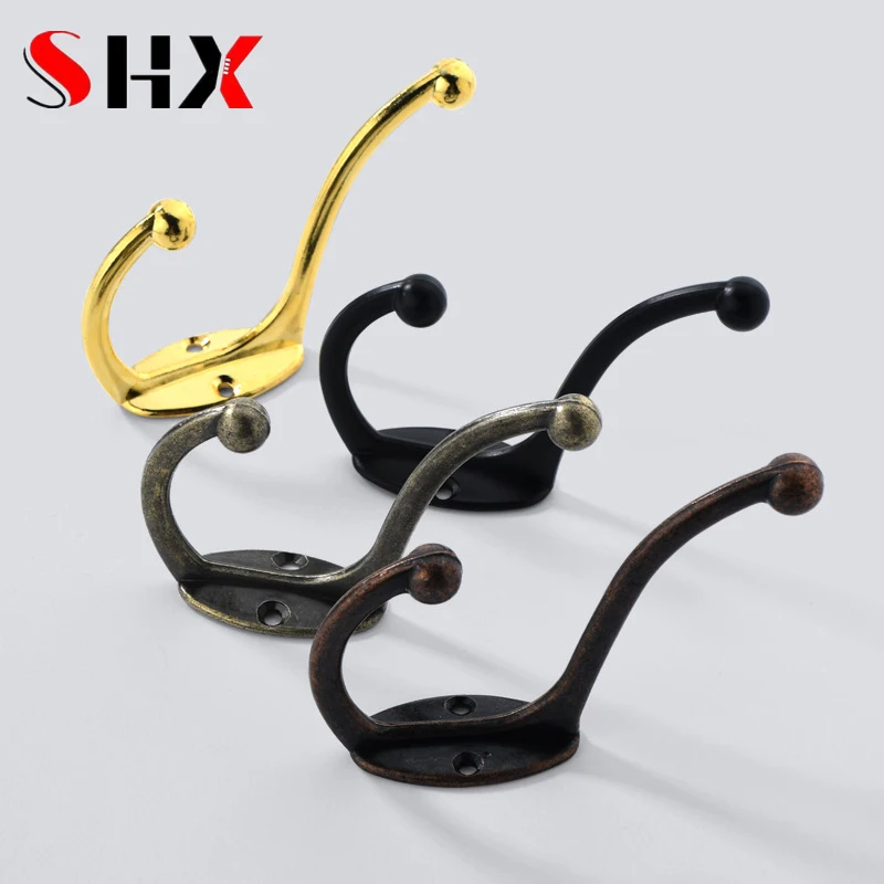 10pcs Vintage Bronze Wall Hook Coat Bag Towel Hat Hanger Robe Wall Hanging Hooks Home Bathroom Kitchen Door Anitque Racks Holder