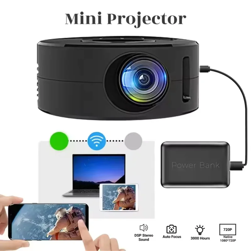 

YT200 Mini Smart LED Projector 4K 1500 Lumens Android TV WiFi Bluetooth Portable Outdoor Home Theater Video Projetor