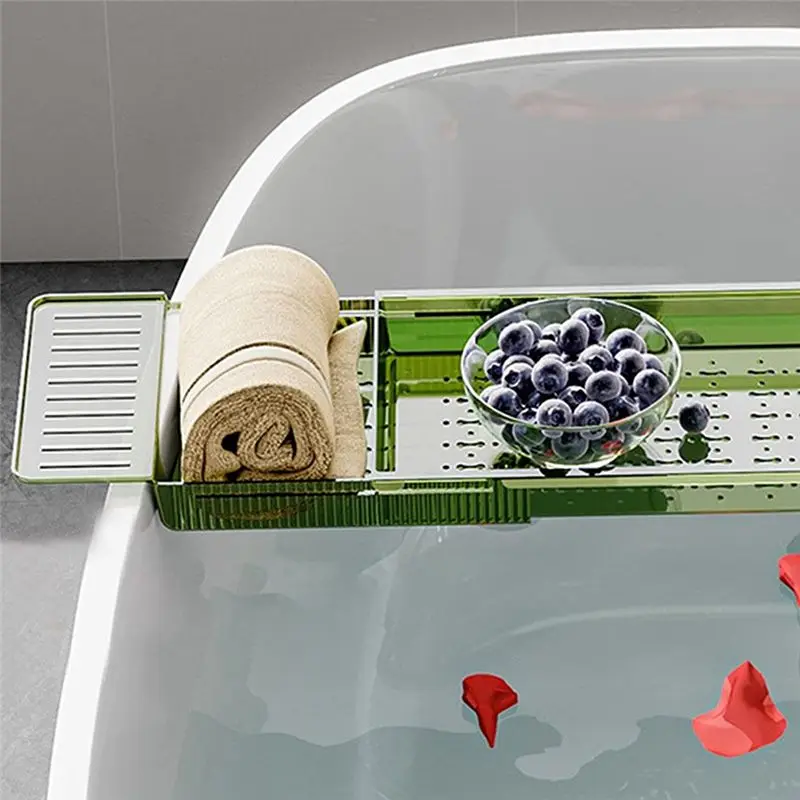 morning Bathtub Caddy Tray,Expandable Bath Table over Tub,Multifunctional Bath Rack Tub Organizer, Tub Organizer Holder A