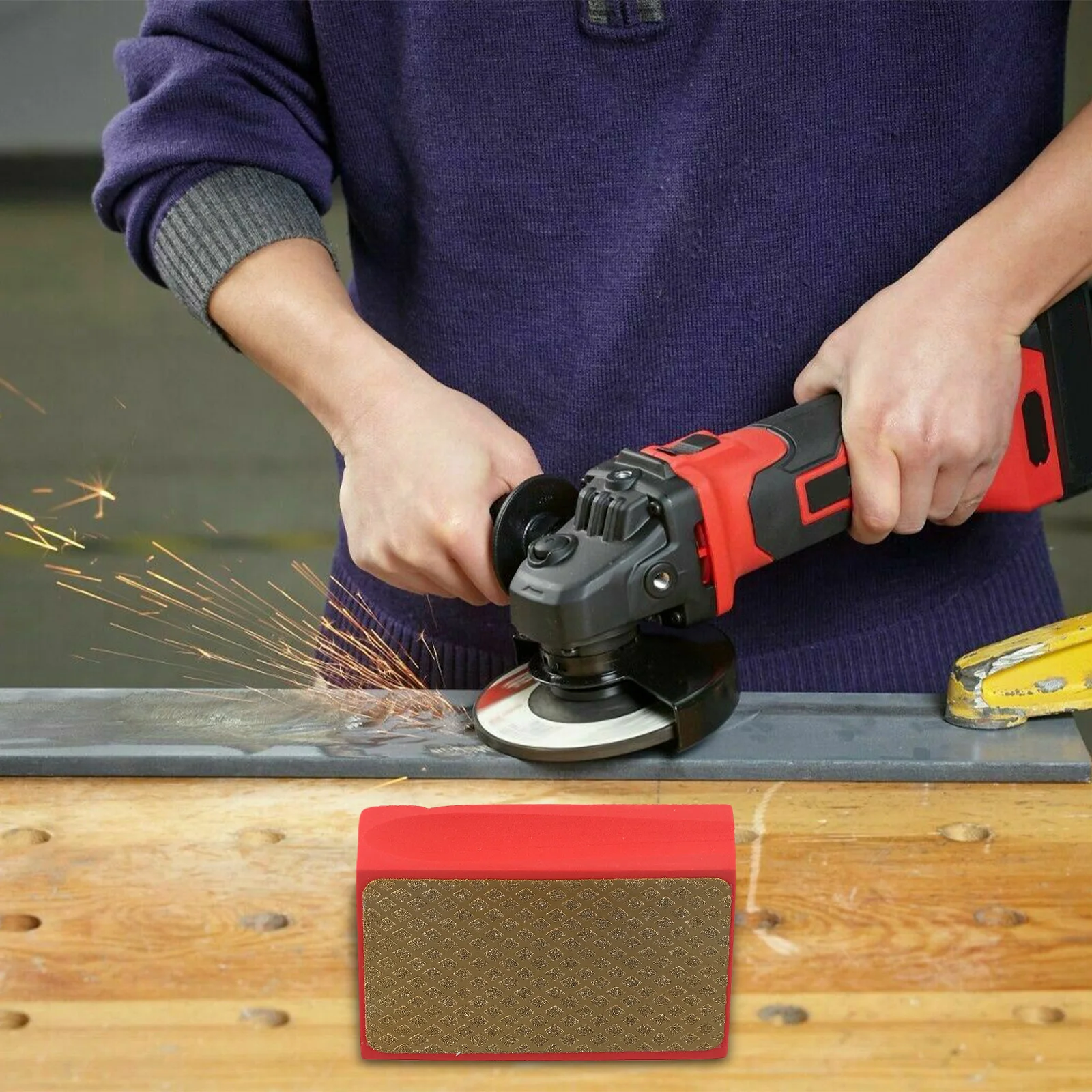 Glass Sanding Block Emery Sanding Disc Different Grit Options Effective Grinding Performance Enhanced Durability