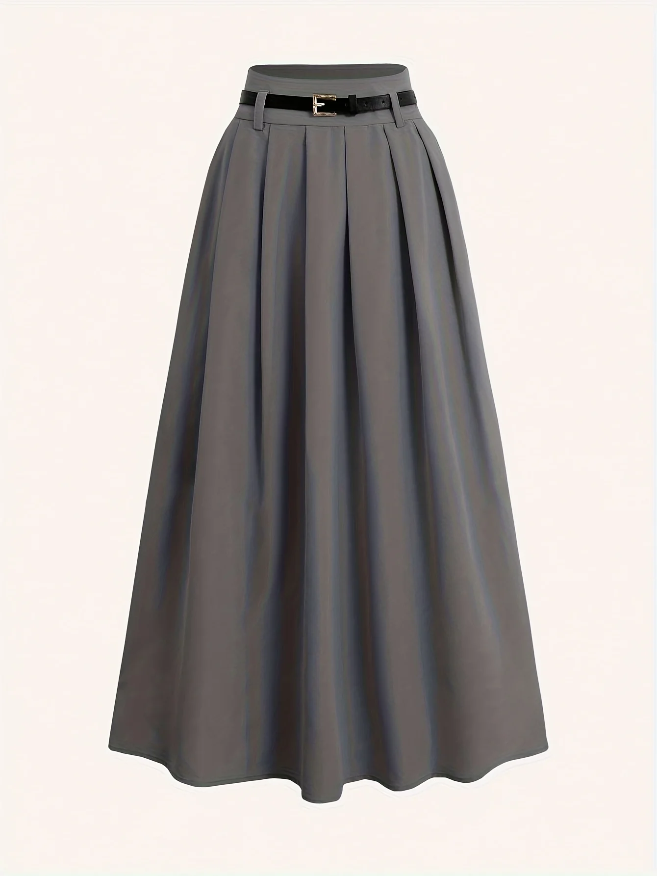 

Женский универсальный декоративный пояс однотонного цвета, длинная плиссированная юбка с высокой талией, расклешенная юбка с высокой талией.