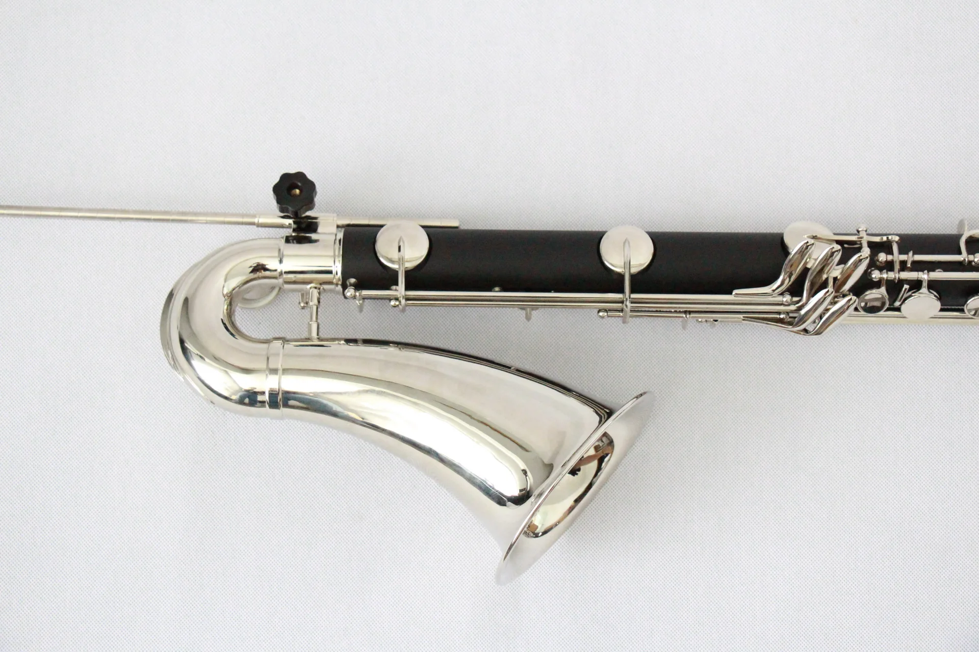 Professional BB to Low C Nickel Plate Bass Clarinet with EB Tone Including Neck Case and Reed Accessories