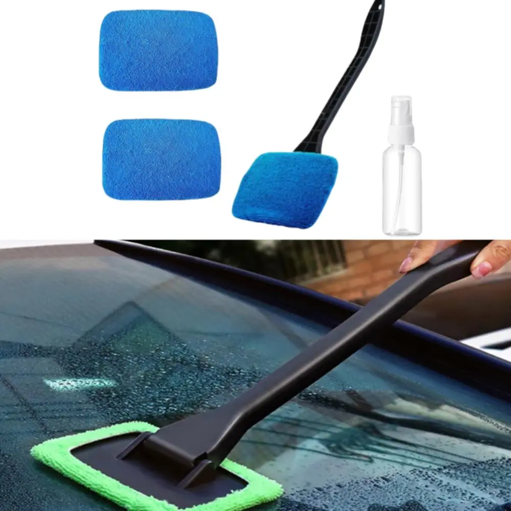 

Инструменты для чистки лобового стекла автомобиля из микрофибры, многоразовый инструмент для удаления пыли, очиститель окон автомобиля, удаление грязи с 3 чистящими подушечками