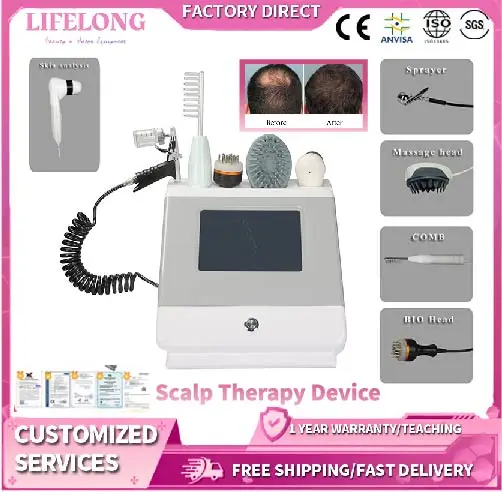 

2025Professional Portable Multifunction 5in1 Scalp Analyzer Hair Growth Therapy Hair Loss Hair Growth Machine Scalp Massage