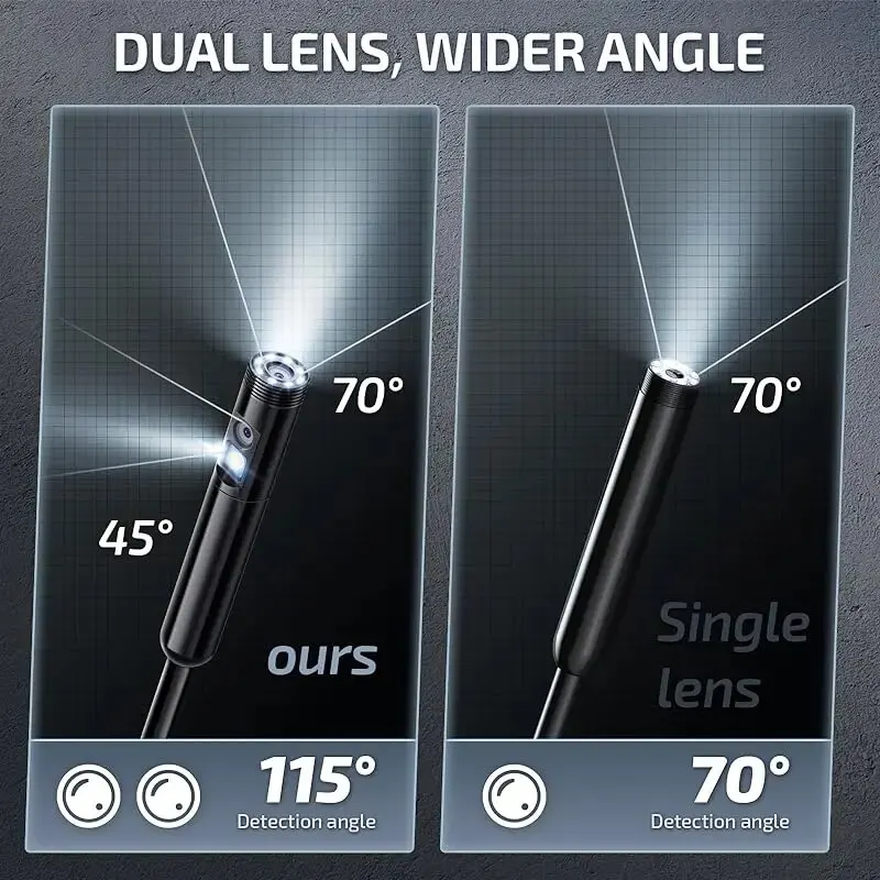 Одиночная/Двойная линза Wifi эндоскоп камера Android Мини камера для осмотра автомобиля для Iphone IOS водонепроницаемый трубопровод бороскоп Тип C