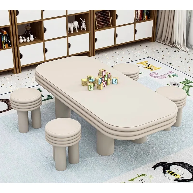 Simple sofa tables and chairs, combined kindergarten reading area, mini backrest seat,  clothing store  area to rest