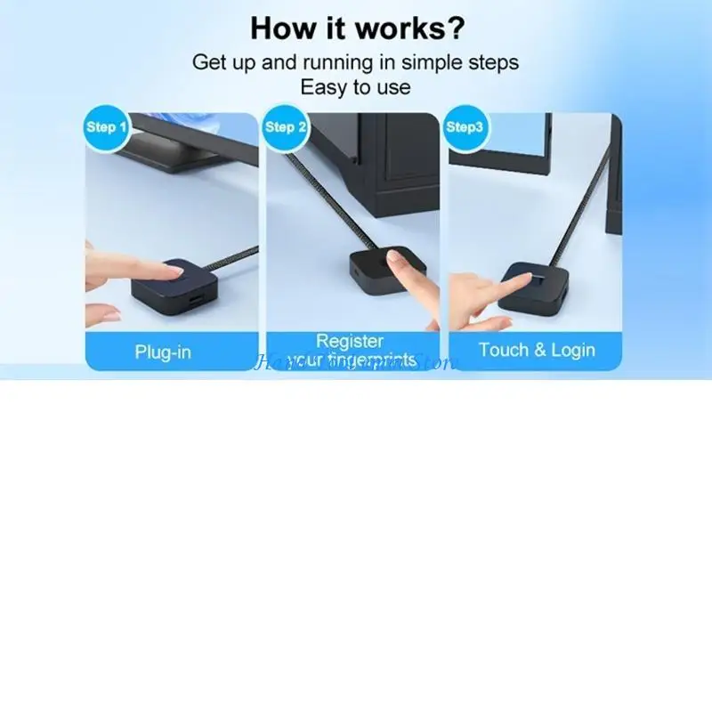 H37F Portable Fingerprints Authentication Device One-Clicks Lock Screens For Systems