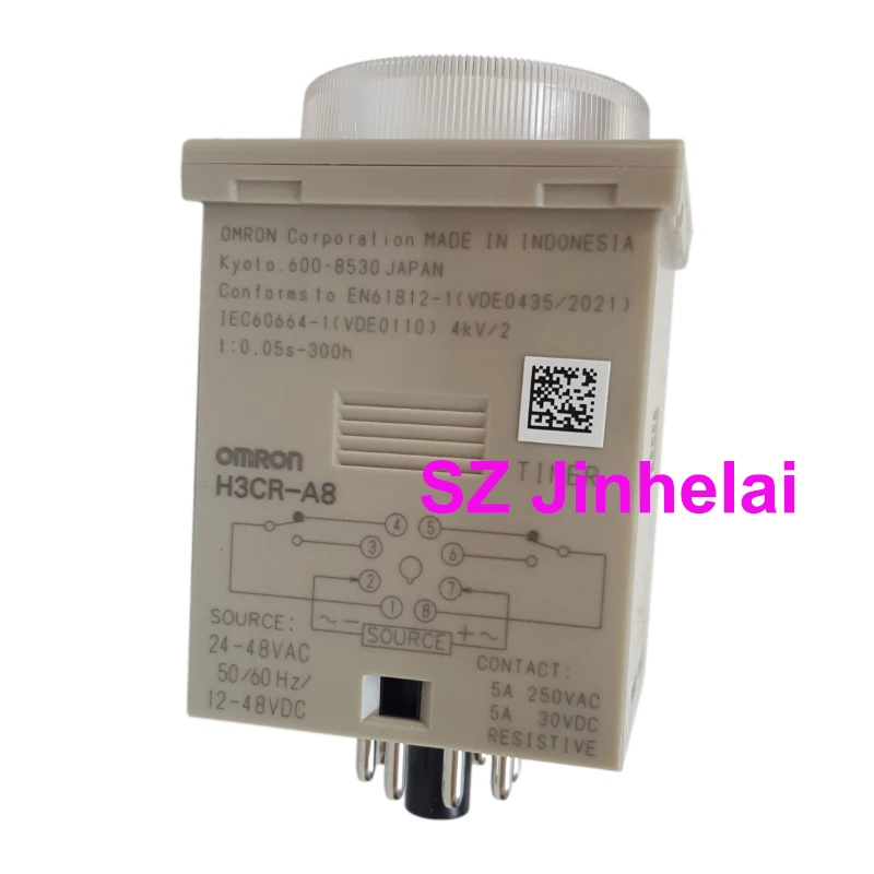 Omron Authentic Original H3CR-A8 H3CR-A8E Time Relay Time Calculator Solid State Timer 100-240VAC or 24-48VAC/12-48VDC