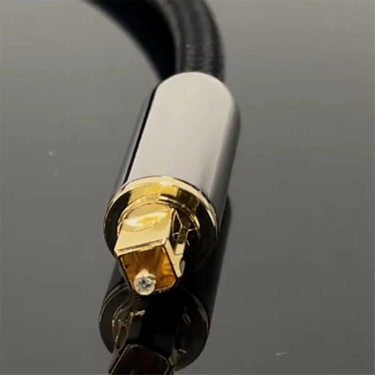 HLES Optical Fiber Cable Splitter 2 in 1 Toslink Converter for HDTV DVD Digital TV Sound Bar Amplifier, Gold Plated Port