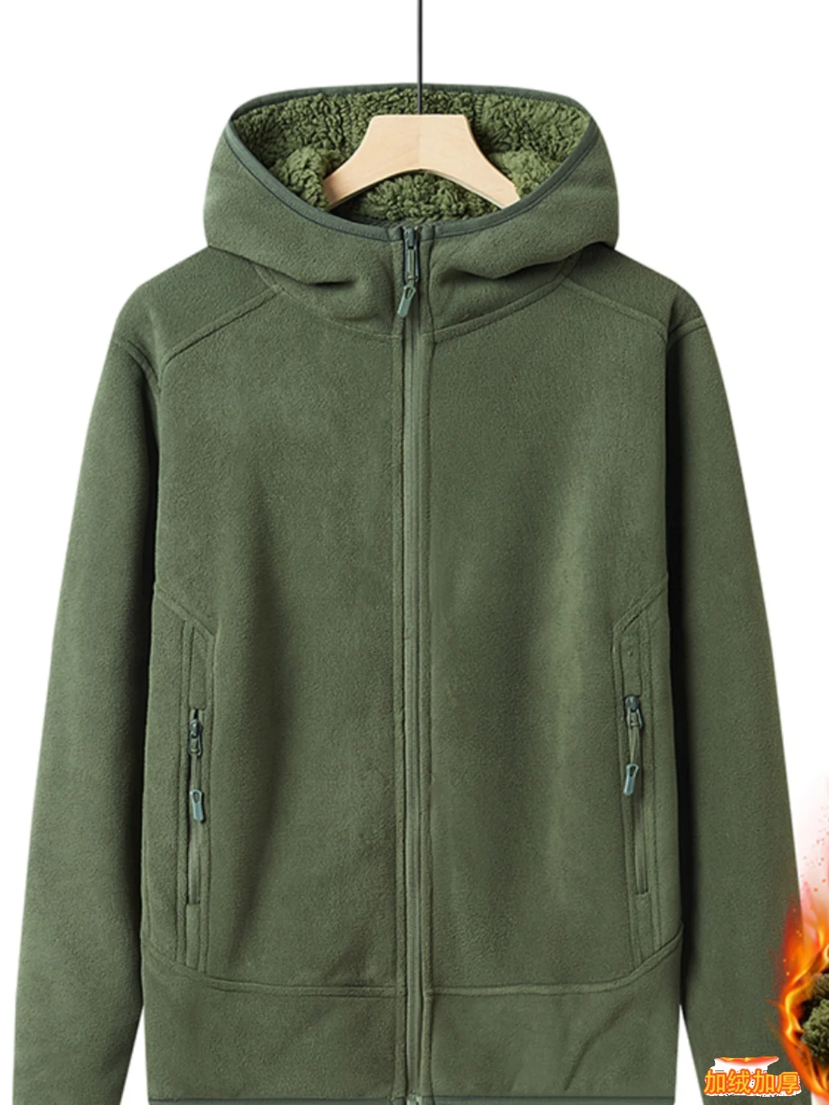 

Men's Fce Jaet Thi Warm Casual Spor Lamb Velvet Loose Large Size Coat Cotton Clothes Autumn Winter Polyester Fiber