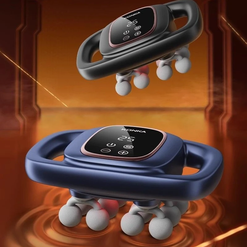 كونكا فآسيا بندقية مدلك العضلات 12 رؤساء الكهربائية الأنسجة العميقة الجسم كله الاسترخاء قوية لتخفيف الآلام متعددة رئيس تدليك بندقية