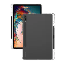 4 Shockproof Airbags Soft TPU Cover Case For Samsung Galaxy Tab S7 S8 Ultra S9 FE Plus 14.6 12.4 11 Pencil Holder Case