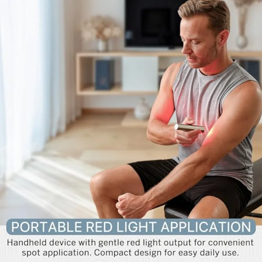 Infrared and Red Light Therapy Torch for Body Face Eyes Hair and Knee Wellness Support Portable Infrared Wand for Relaxation Mu