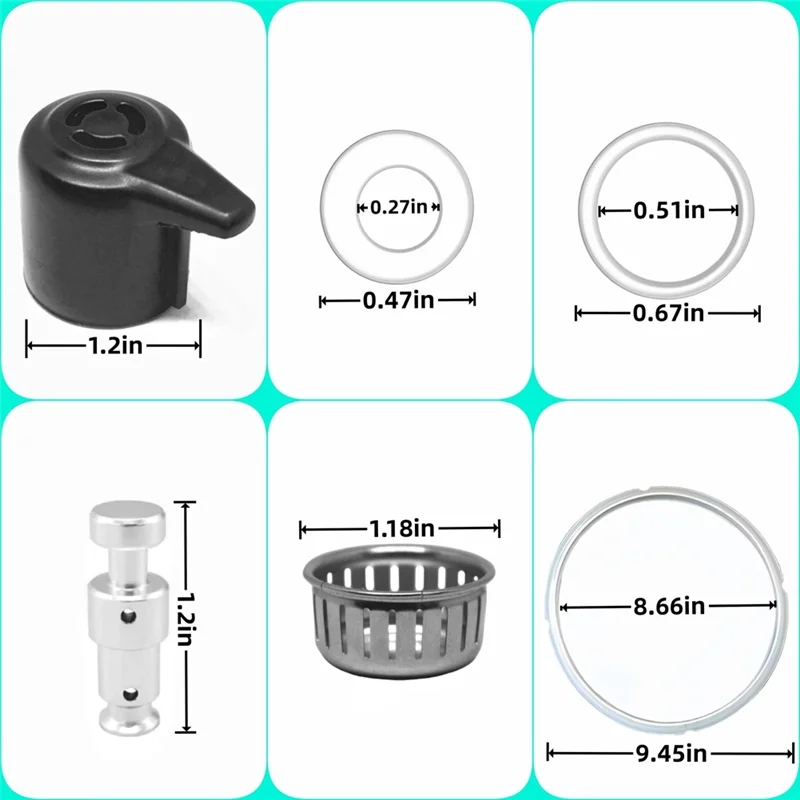 قطع غيار B43C لـ Pot Duo/Duo Plus 5، 6 Qt، IP-DUO50، IP-DUO60 وIP-Duo Plus 60، تتضمن حلقة الختم