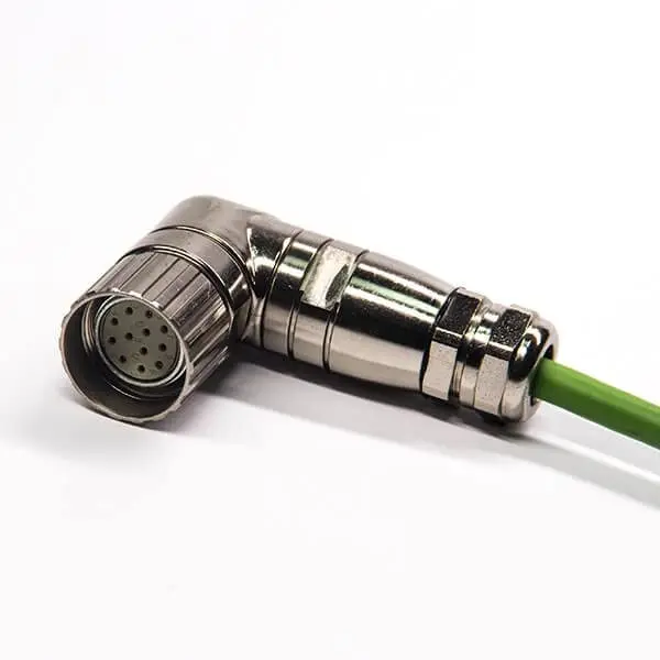 DB15 pin Male Plug to Right Angle M23 12pin Female Servo Signal Connector with Cable 20cm