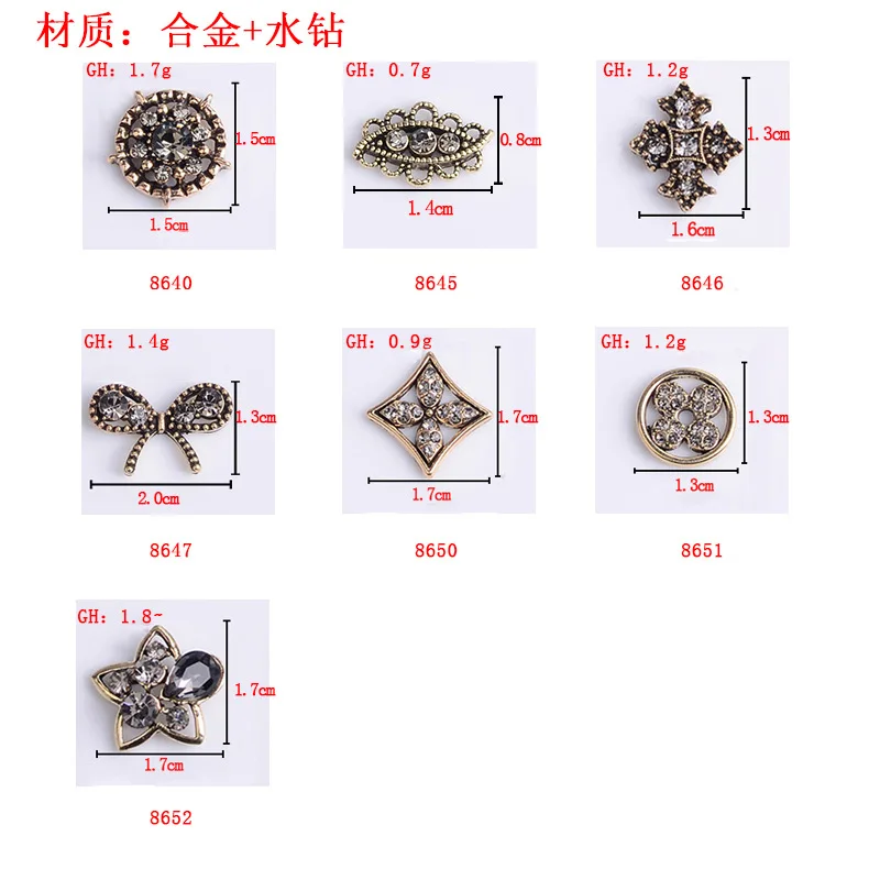 New Korean version Xiaoxiangfeng series, stars, bow rhinestone flower buckle DIY hair accessories accessories materials