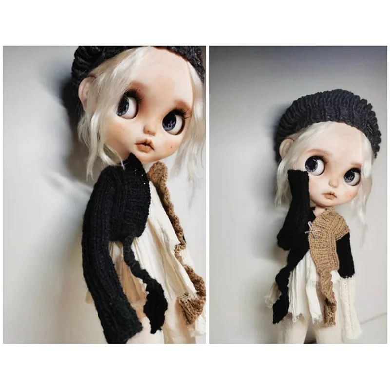 

Contrast Irregular Design Feeling Small Cloth Blythe Doll Sweater Coat Knitwear ob22 ob24 Baby Clothing Autumn New Product woman