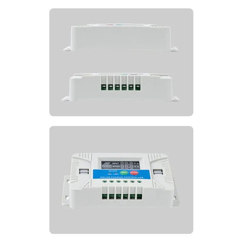 New Tech 40A PWM/MPPT Solar Controller 12/24V Auto Detect With LED Display For Efficient Battery Management Solar Power Manager