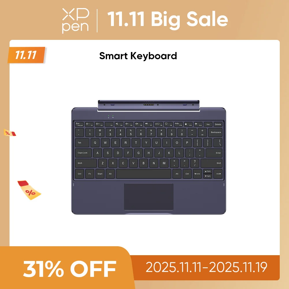 

Умная клавиатура XPPen от 0 до 175 градусов, гибкий угол для Magic Drawing Pad, быстрое подключение, без Bluetooth, без зарядки
