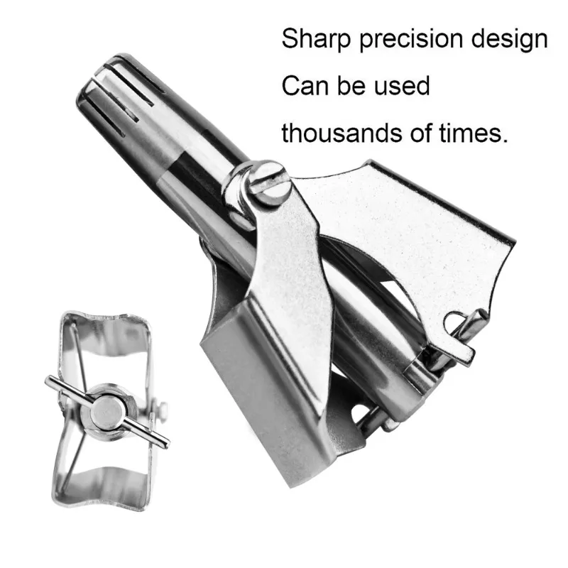 ماكينة تشذيب شعر الأنف والأذن اليدوية المحمولة المصنوعة من الفولاذ المقاوم للصدأ