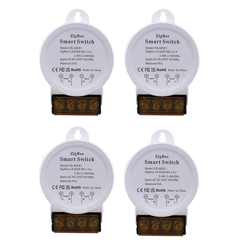 A73E-Tuya Smart Life App Compatible Power Monitor Zigbee Switch 30A High Power AC90-250V Alexa Google Assistant Voice Control