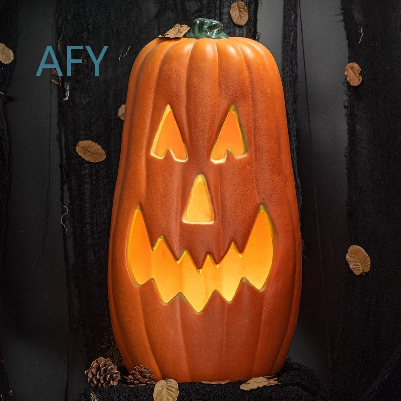 Halloween Pumpkin Lanterns for Outdoor Decoration Hollow Luminous Props for Theme Park Scene Arrangement Large Decorative