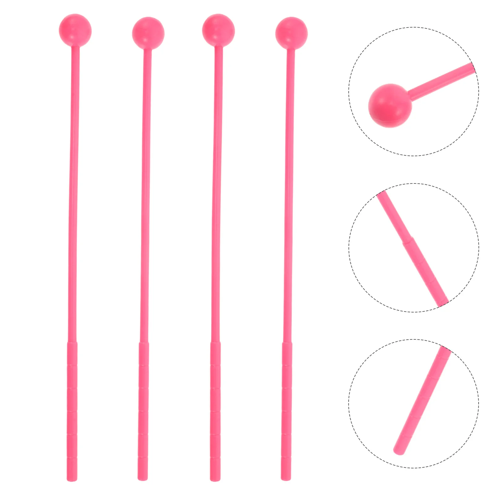 

2Pairs Plastic Handle Xylophone Mallets Medium Marimba Percussion Accessories for Creative Play and Music Education