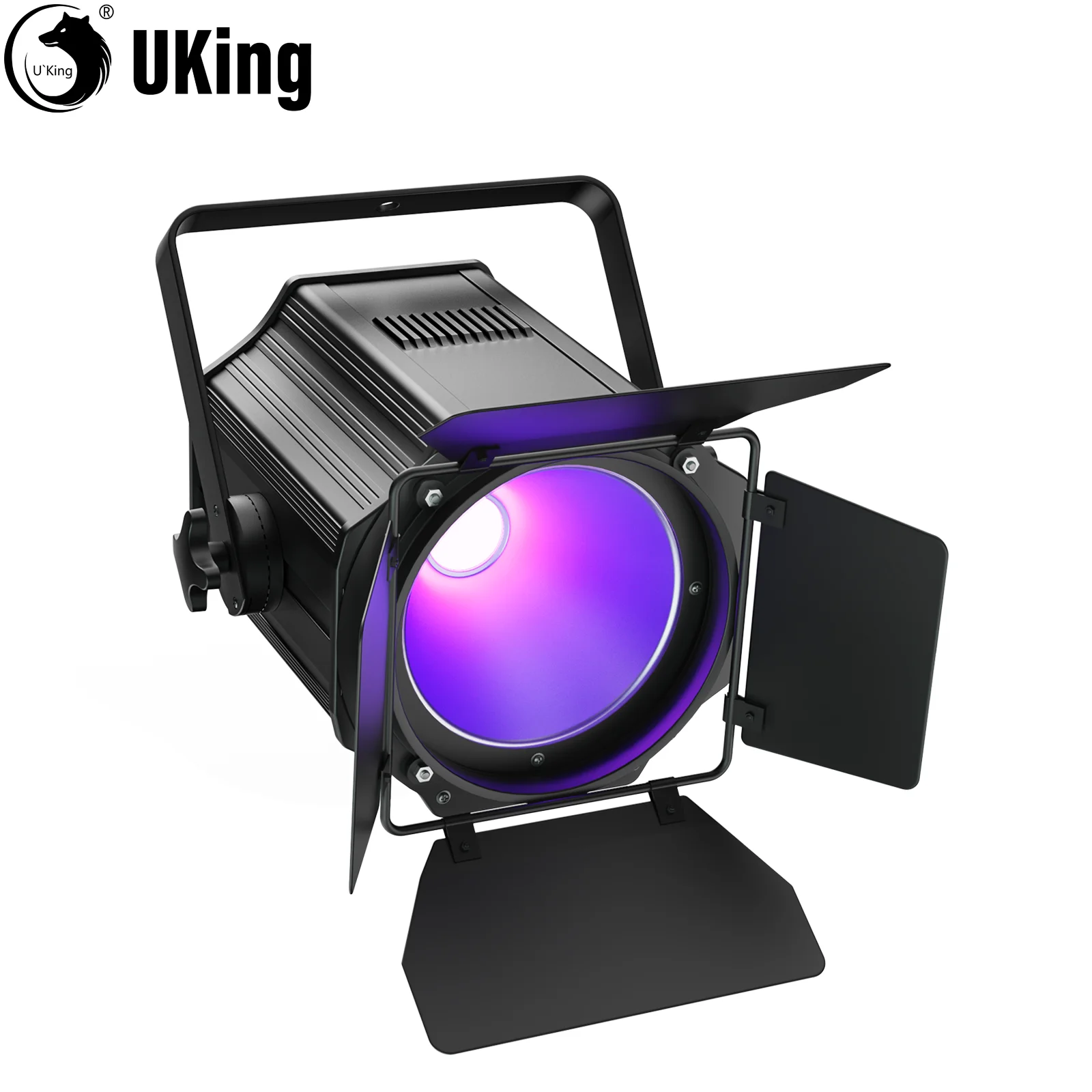

U'King 1/2Pcs 200W COB Square Par Lights RGBWA UV Linear Spotlights With Barn Door Stage Lights DMX512 For DJ Party Show Bar KTV