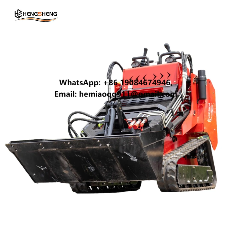 Free Shipping Skid Steer Loader RATO Twin Cylinder Engine Triangular Track High/Low Speed Switch Crawler Loader CE/EPA/EU