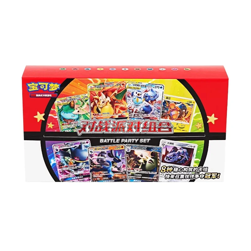 Original Pokemon Card Simplified Chinese PTCG Battle Party Combo Box Trading Cards Game Children Birthday Gifts