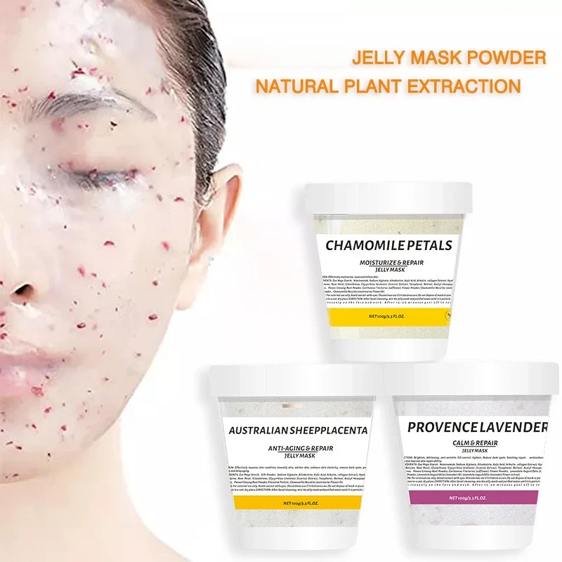 Rose petal crystal powder jelly facial mask anti-aging moisturizing brightening skin repairing soft film powder